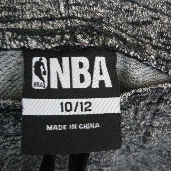 NBA Heather Grey Elastic Jogger Pants Kids 10/12 - Picture 10 of 11